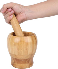 Kitchen Garlic Spice Wooden Mortar and Pestle, Healthy and Durable Kitchen Utensils, Multi-Functional for Home Chopping and Grinding