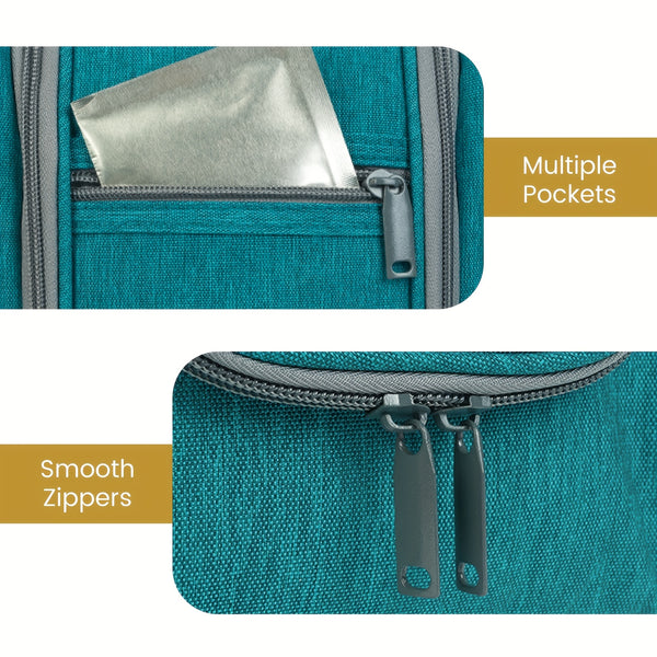 Hanging Toiletry Bag Women Large Travel Makeup Bag Organizer Bag with A PVC Compartment for Essentials Accessories Cosmetics Roomy Toiletries Bag Gift Best Toiletry Bag for International Travel Christmas Gifts