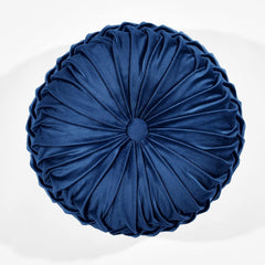 2/4pcs 3D Pumpkin Round Velvet Pleated Pillow Throw Soft Bolster Decorative Elegant Button Detail Textured Decor Waist Support Bolster Couch Sofa Chair Cushion Tatami deal for Bay Window, Floor Bedroom Living Room Lounge