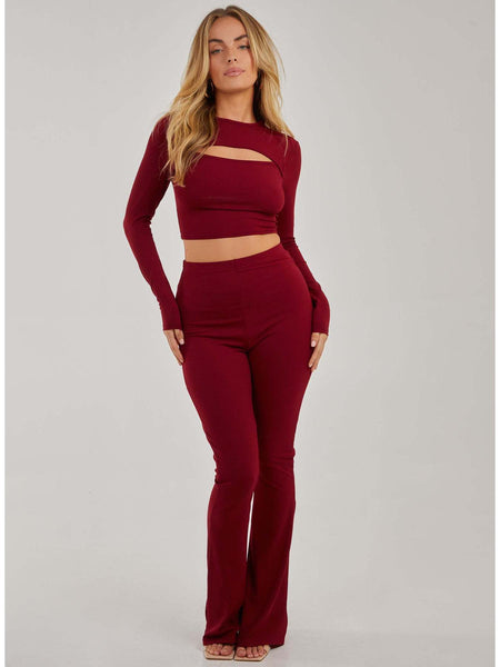 Ribbed Long Sleeve Letterbox Top