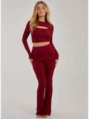 Ribbed Long Sleeve Letterbox Top