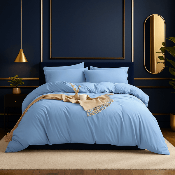 100% Duvet Cover Set 3pcs – Soft Breathable Quilt Cover with 2 Pillowcases, Hotel Quality Natural Bedding Set for All Seasons