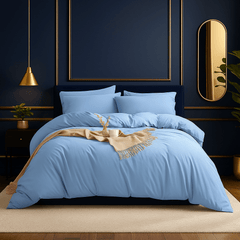 100% Duvet Cover Set 3pcs – Soft Breathable Quilt Cover with 2 Pillowcases, Hotel Quality Natural Bedding Set for All Seasons