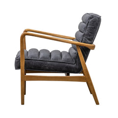 Gallery Datsun Antique Ebony Leather Armchair