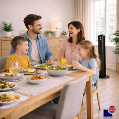 Morris Tower Fan 32 Inch Bladeless Design 3 Speeds Oscillating Remote Control Quiet 45dB for Bedroom Office 7.5H Timer
