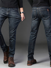 Men'S Business Jeans Slim Straight Stretch Men'S Trousers