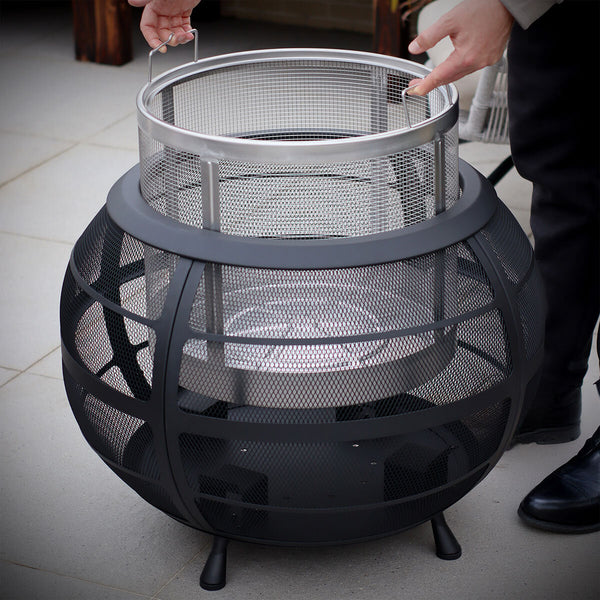 Northwest Sourcing Sphere Wood Burning Fire Pit + Cover
