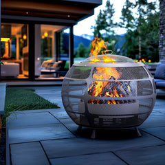 Northwest Sourcing Sphere Wood Burning Fire Pit + Cover