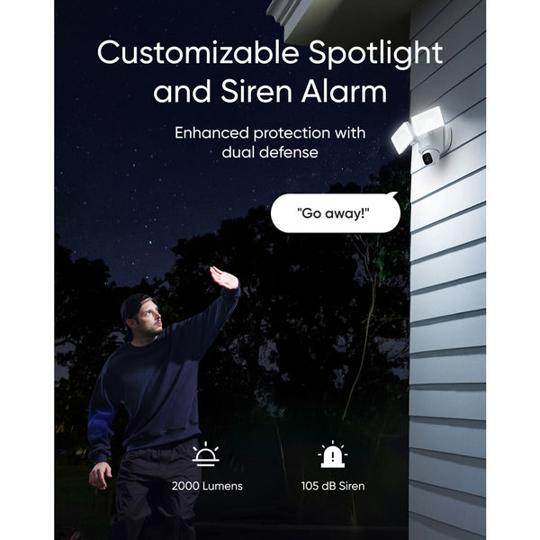 eufy Floodlight Cam E30 Outdoor Security Camera with Built-In Lights - No Monthly Fees