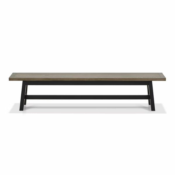 Bentley Designs Camden Weathered Oak & Peppercorn Large Bench, 220Cm