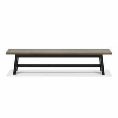 Bentley Designs Camden Weathered Oak & Peppercorn Large Bench, 220Cm