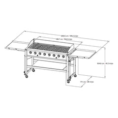 Nexgrill 8 Burner Event Barbecue Gas Barbecue Grill + Cover