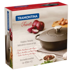 Tramontina Enamelled Cast Iron Shallow Casserole Dish, 28Cm / 4.1L