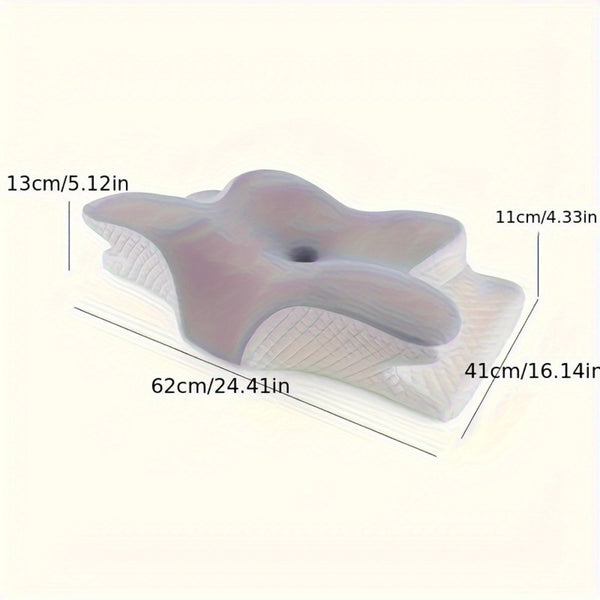 1pc Slow Rebound Cervical Pillow, Ergonomic Neck Contour Support for Side Sleep, Machine Washable Cool Soft Pillow Cover