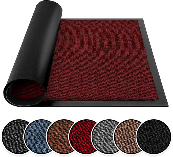 BLADO Washable Door Mats Indoor & Outdoor - Non-Slippery Heavy Duty - Stylish & Large Rubber - Perfect Dust Grabbing Doormats (Anthracite, 40Cm X 60Cm)