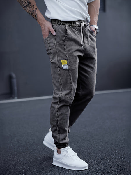New Men's Washed Jeans for Spring and Autumn, Fashionable Ankle Pants, Comfortable Casual Trousers