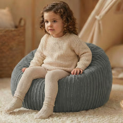 Corduroy Kids Bean Bag Chair with Filling Included - Lightweight Comfortable Beanbag Seat - Machine Washable Childrens Beanbag Furniture for Girls & Boys - 67 x 52cm