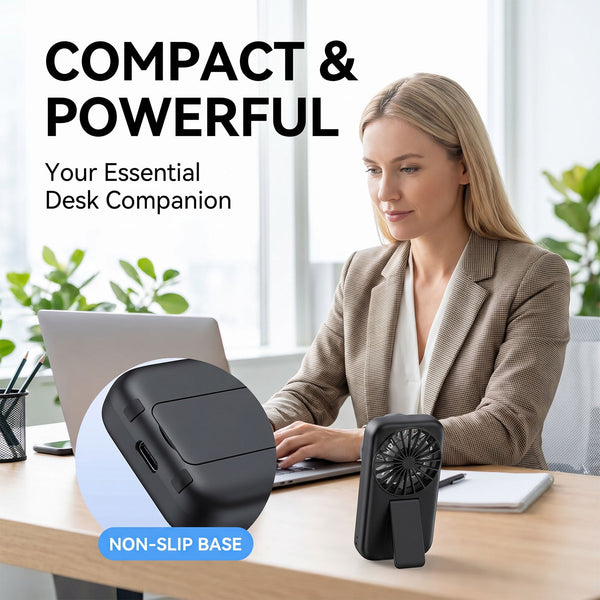 Handheld Mini Fan, Upgrade Strong Cool Wind, 5 Speeds, USB Rechargeable, Compact Pocket-Sized Portable Small Personal Fan for Travel, Cruise, Concerts, Makeup, Summer Gifts for Women Men