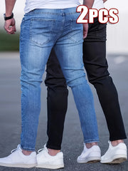 Two-Pack Men's Stylish Slim-Fit Jeans