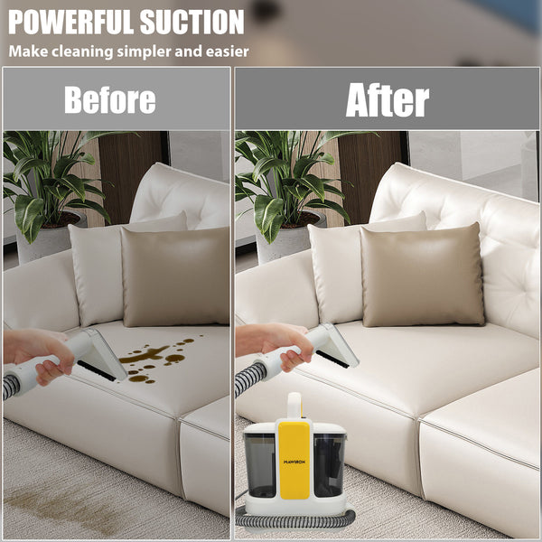 Electric Washing Vacuum Cleaner with Dual Tank and 2 Brushes, Stain Cleaner for Carpets, Stairs, Upholstery, Car, for Large Areas and Stubborn Stains, Carpet Cleaner, Stain Vacuum Cleaner, Upholstery