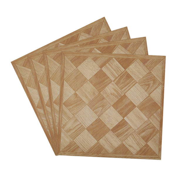 LIVINGANDHOME 30-Pack Self-Adhesive Vinyl Floor Planks Stickers, Wood Effect Flooring Tiles, 12