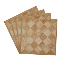 LIVINGANDHOME 30-Pack Self-Adhesive Vinyl Floor Planks Stickers, Wood Effect Flooring Tiles, 12