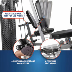 Marcy MWM-8307LP 68Kg Stack Deluxe Gym with Leg Press