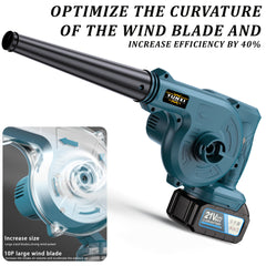 Cordless Blade Blower, Powerful Electric Blower, with Battery And Charger, Portable Brushless Design, Suitable for Lawn, Yard, Road And Car Cleaning, Portable Blade Blower