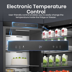 Hisense RL5K370GSFC KitchenFit Upright Fridge, C Rated in Black Steel