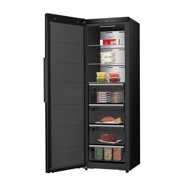 Hisense FT5K310GSFC KitchenFit Upright Freezer, C Rated in Black Steel