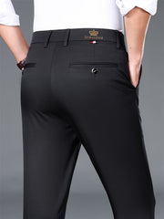 2 Men'S Professional Business Suit Pants, Elastic, Wrinkle-Resistant, Non-Ironing, Formal Pants, Casual Trousers, Loose And Versatile Casual Straight-Leg Suit Pants for Office Workers