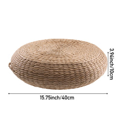 10cm Thicken Straw Cushion, Solid Round Seat Cushions Chair Pad Pillow Seat Soft Tatami Floor Cushion for Yoga Meditation Living Room Balcony Office Outdoor 40cm/50cm