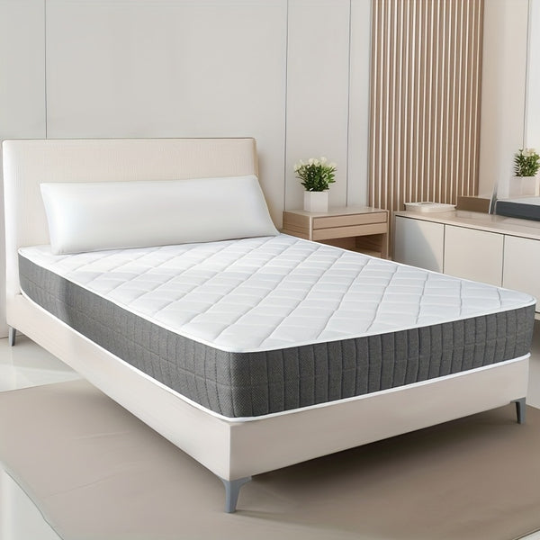20Cm Medium-Firm Spring Hybrid Double Mattress Featuring Silent Innerspring And Pocket Springs for Comfortable Sleep, Available in All Sizes - Single/Small Double/Double, Mattress Delivered in a Box