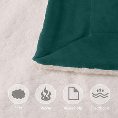 1pc Luxurious Double-Sided Sherpa Throw Blanket – Soft, Warm & Cozy Contemporary Blanket, Machine Washable, Perfect for Couch, Bed, Office & Travel, Ideal Gift