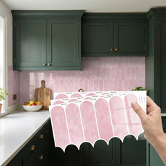 12pcs Self Adhesive Wall Tile Sticker 15.4 x 30.5 cm Peel and Stick Tiles for Kitchen and Bathroom