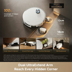 Dreame X60 Pro Ultra Complete Robotic Vacuum & Mop with Self-Cleaning and Auto-Empty in White