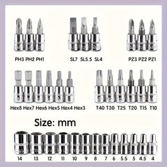 43pcs 1/4