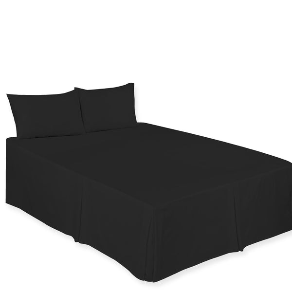 Chilimilii Box Pleated Base Valance Sheet Plain Bed Skirt for Platform Beds All Sizes Available