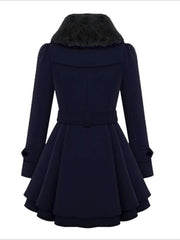 Women'S Elegant Winter Coat - Classic Mid-Length Open Front Long Sleeve Coat with Pockets, Solid Black Plain Design, Structured Collar & Smooth Fabric - Versatile for Everyday & Formal Outfits, Durable Cold Weather Outerwear, Coats for Women Winter, Winte