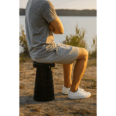 Portable Folding Stool Lightweight Yet More Sturdy with Load Capacity 180KG, Retractable Plastic Foldable Collapsible Stool for Camping Fishing Hiking BBQ Outdoors Indoors Kitchen