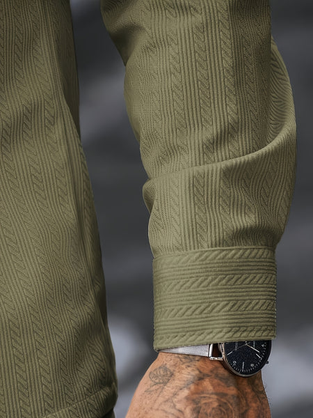 Men's 2pcs Casual Suit, 2-Pocket Shirt and Pants Set for Spring/Autumn, Suitable for Work and Leisure Sports