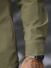 Men's 2pcs Casual Suit, 2-Pocket Shirt and Pants Set for Spring/Autumn, Suitable for Work and Leisure Sports