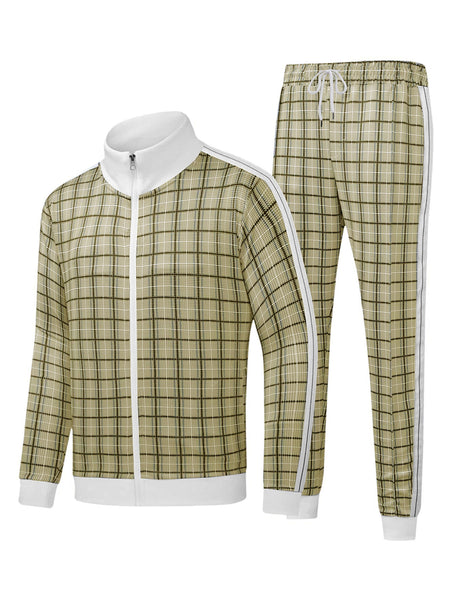 Men's Casual Tracksuits Long Sleeve Jogging Suits Sweatsuit Sets Track Jackets and Pants 2pcs track suits for men set