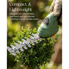 2in1 Cordless Hedge Trimmer & Grass Shear USB Rechargeable Garden Tool