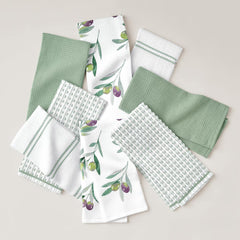 Caro Home Spring Kitchen Towels 8 Pack, in 3 Designs
