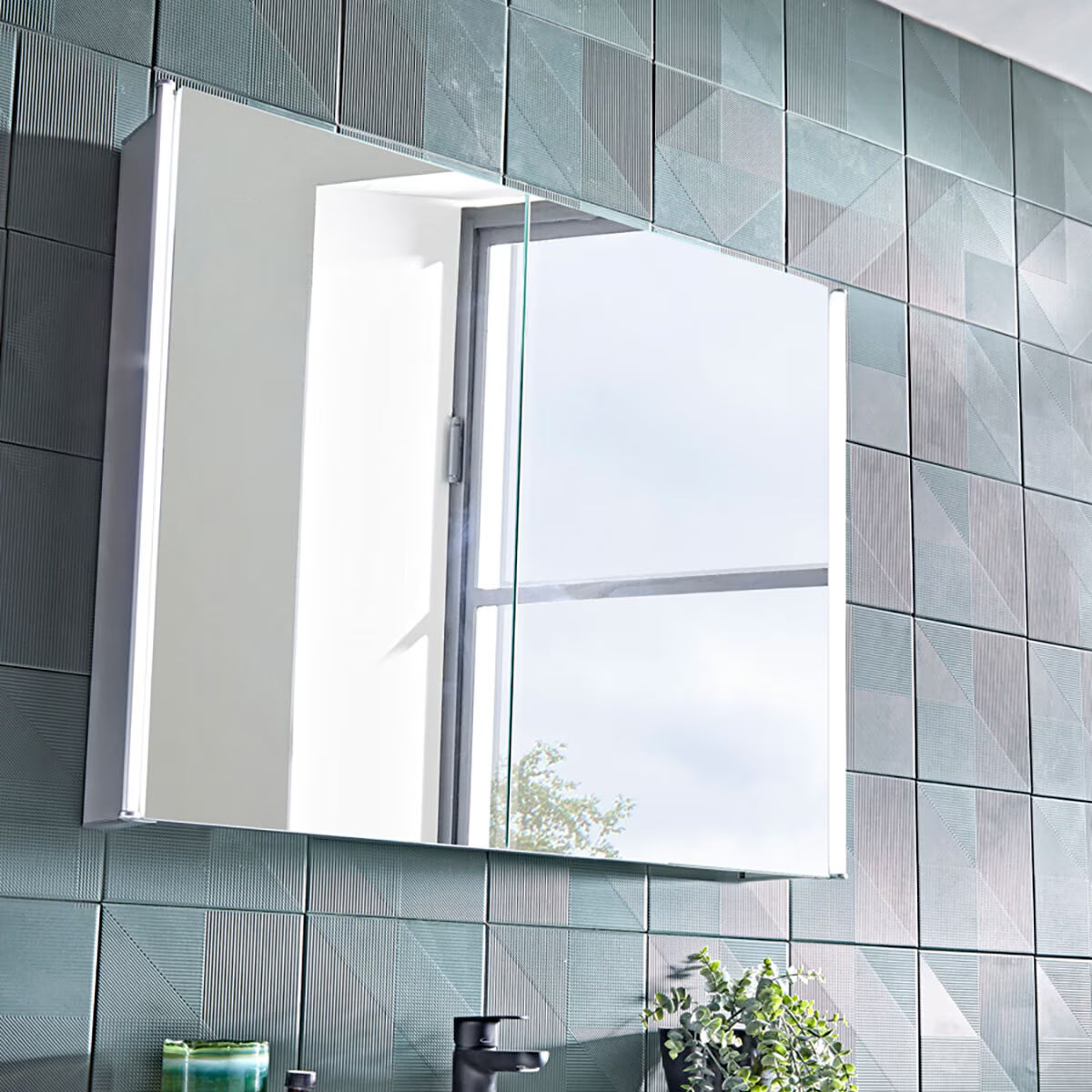 Tavistock Endure 2 Door Mirror Cabinet, 65.8 X 104.8 X 12.9 Cm