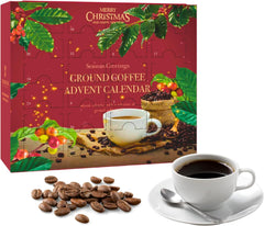 Coffee Advent Calendar 2025 –24 Artisan Ground Coffee Gift Set, Christmas Adult Advent Calendars, Individual Sachets Sampler |Non Chocolate Advent Calendar for Coffee Lovers, Men, Women, Vegan Gifts