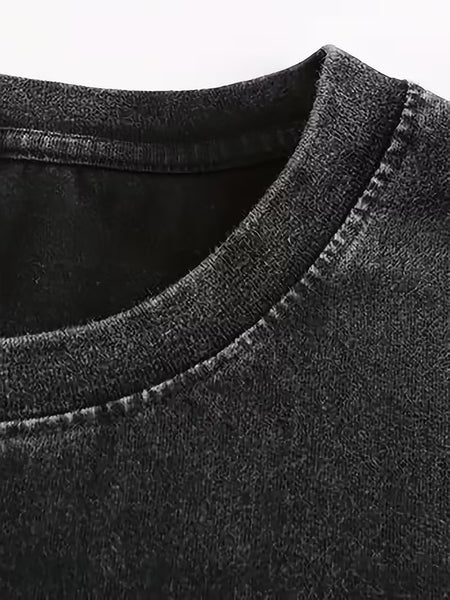 Washed Men'S Clothing 2pcs Set, 100% Pure, Water-Washed Durable And Machine Washable, Men'S Suit T-Shirt Short Sleeve Shorts