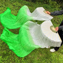 Elegant White Belly Dance Fan, Suitable for Percussion Dance, with a Universal Design of Left and Right Hands and Elegant Ribbon Material, It Is an Ideal Choice for Celebrations, Performances and Cultural Gatherings