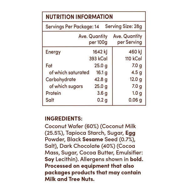 Tropical Fields Coconut Wafer Thins with Dark Chocolate, 397G